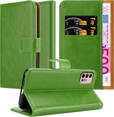 Produktbild von Cadorabo Hülle für Motorola MOTO G10 / G30 Schutzhülle in Grün Handyhülle Book Tasche Case Etui Luxury