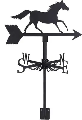 Produktbild von Famanu Pferd Wetterhahn aus Metall für Dach und Garten - Dekoration in Pferdeform