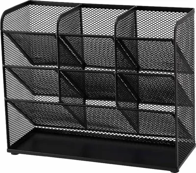 Produktbild von OKWISH Stifthalter 10 Fächer, Multifunktionaler Stifthalter Büro, Praktischer Stifthalter Büro, Schrein Organizer, Metall Mesh Stiftehalter