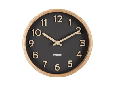 Produktbild von Karlsson - Tischuhr Pure - Schwarz - Ø18cm