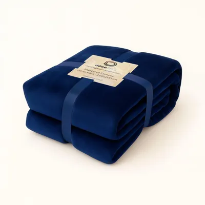 Immagine prodotto di Plaid in Flanella Sherpa 480G/M² 200x240 Blu Navy DECO ARTS