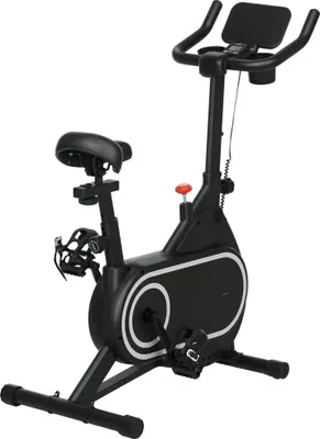 Produktbild von Heimtrainer Fitnessbike - Trainingsfahrrad für Cardio & Beine - Verstellbarer Sattel & Lenker - Transportrollen - Unisex - Schwarz