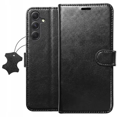Produktbild von Klapphülle für Samsung A54 5G – Leder-Wallet-Case + 9H-Displayschutzglas