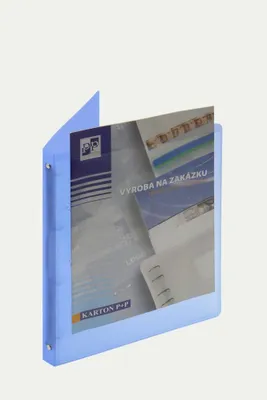 Image de Reliure à anneaux A4 Opaline avec pochette transparente - 4 - anneaux / bleu