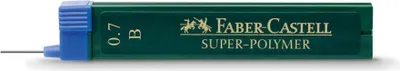 Image de FABER-CASTELL 120701 SUPER-POLYMER Bleistiftminen B 0,7 mm 12er
