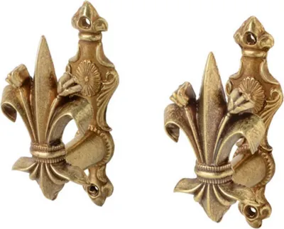 Produktbild von Wandhalter Bourbon-Lilie gold 2er-Set (ausziehbar 3-5cm)