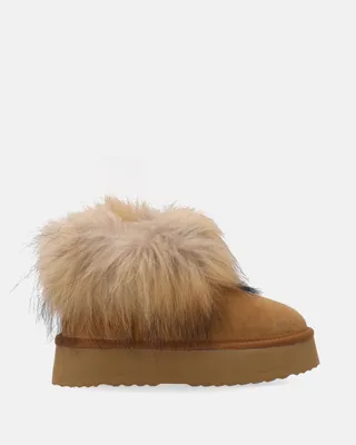 Produktbild von VENEZIA Damen Stiefeletten Ankle Boots Winterstiefel - Braune Wildleder-Schneestiefel für Damen aus Echtleder Velours Braun Größe 38
