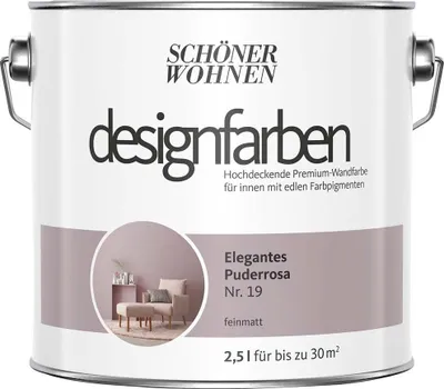 Produktbild von Schöner Wohnen Designfarben 2,5 Ltr. Elegantes Puderlila Nr. 19
