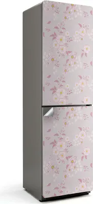 Produktbild von Blumenmuster mit Paisley – Kühlschrank Aufkleber – Klebefolie Kühlschrank – Kühlschrank Nachbildung – Kühlschrankfolie selbstklebend – Küchen Dekoration – 60x205 cm