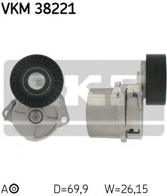 Produktbild von SKF VKM 38221 Spannrolle Keilrippenriemen für BMW 3 Limousine (E46) 5 Limousine (E39) 3 Touring (E46) 3 Coupe (E46) 3 Limousine (E36)