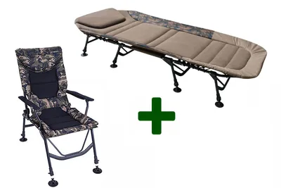 Obrázek produktu pro Lehátko pro rybáře MK FlatSize X-Pro + židle pro rybáře Kingsize Recliner Pro