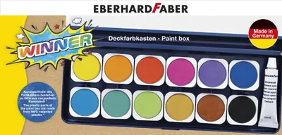 Obrázok produktu pre EBERHARD FABER Nepriehľadný box na farby WINNER 12 farieb