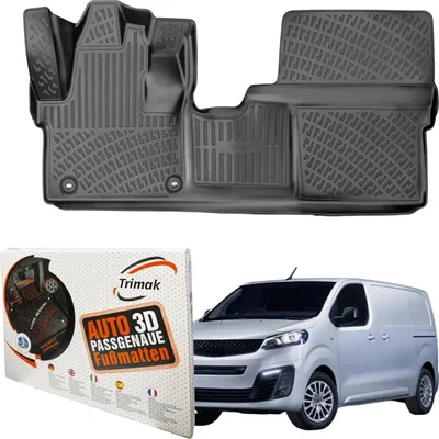 Produktbild von Trimak Autofußmatten kompatibel mit Fiat Scudo 3.Gen ab 2021 Auto Allwetter Gummimatten