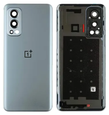 Produktbild von Oneplus Nord 2 5G Backcover + Kameraglas + Kleber (Gray Sierra), Grau