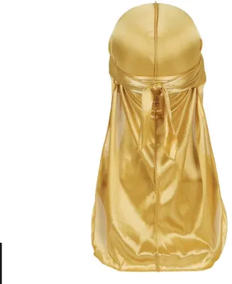 Produktbild von Goldgelber Durag - Goldschal - Haarschutz - Gelbgold - Bandana - Einheitsgröße - CHPN
