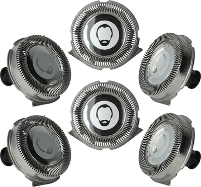 Produktbild von vhbw 6x Ersatz-Scherköpfe kompatibel mit Philips RQ1175, RQ1160XCC, RQ1165X, RQ1160CC, RQ1170, RQ1160X, RQ1170X, RQ1178 Elektrorasierer, Silber