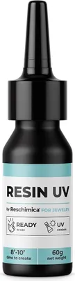 Produktbild von UV-Harz,kristallklar,UV-Härtung, Epoxidharz, Ohrringe, Halsketten, Armbänder,epoxidharz zubehör, UV Kleber, uv harz für Schmuckherstellung (25 gr)