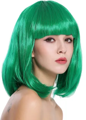 Produktbild von WIG ME UP Perücke Longbob glatt Pony grün 0073-3-PC18