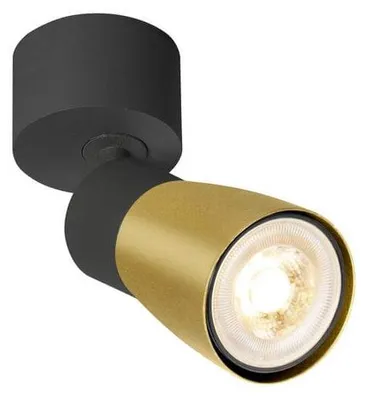 Immagine prodotto di SLV PURI 2.0 Dome, plafoniera da parete e soffitto, 1x max. 6W GU10, nero / oro 1008293