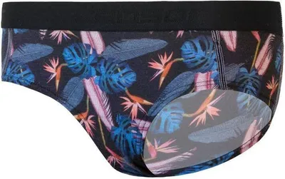 Produktbild von Sensor Merino Impress Panties schwarz Blumenmuster größe L 20200012-02