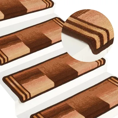 Produktbild von Treppenmatten Selbstklebend 15 Stk. 65x25 cm Braun , Stufenmatten Design 2024