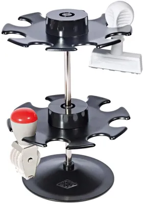 Produktbild von WEDO Stempelträger 16-fach rund 2 Etagen schwarz (ohne Stempel)