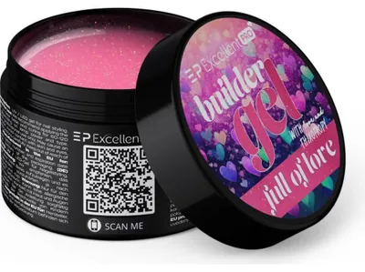 Obrázok produktu pre Excellent Pro | Build-Up Gel - Skrášľujúci podkladový gél pre hybridné nátery - tixotropný gél - efekt plný lásky - samozhladzujúci