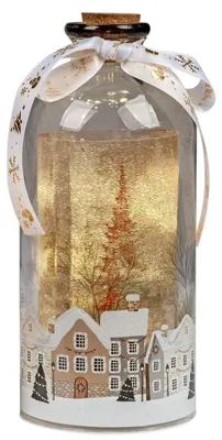 Produktbild von formano LED Deko-Licht Winterdorf 19cm Glas Timer 6h/18h Weihnachtsdeko