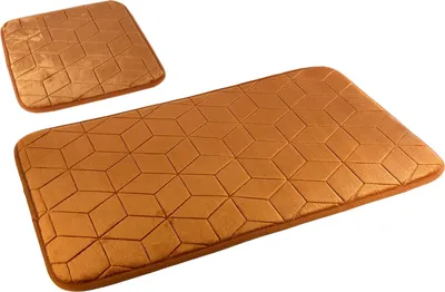 Produktbild von Badezimmer Teppiche Sumba Hellbraun 31 - Zweiteilig 2 Stück: Teppich 45x75+ Unterlage 45x35