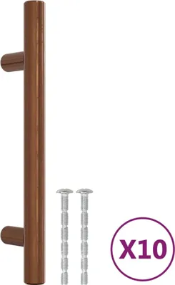 Obrázek produktu pro Nábytkové úchytky 10 ks bronzové 96 mm nerezová ocel