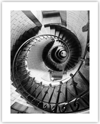 Produktbild von Poster - Poster ohne Rahmen - Treppe Spirale Perspektive - 40x50 cm - Wand Bild - Wanddeko - Wandbilder - Kunstposter - Wandposter - Bilder - Kunstdruck - Wanddekoration - Wandbild - P2XPA40x50-4384