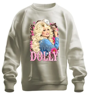 Obrázok produktu pre Dolly Parton, legendárna country speváčka, westernová interpretka, mikina s potlačou, prírodná farba, veľkosť M