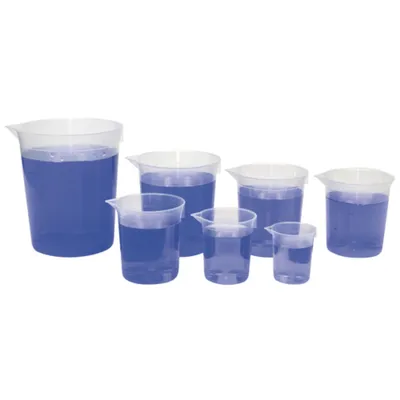 Produktbild von EDUPLAY 120-019 Messbecher Set mit Ausgießer und Mess-Skala stapelbar 50 - 1000 ml, transparent, 7-teilig (1 Set)