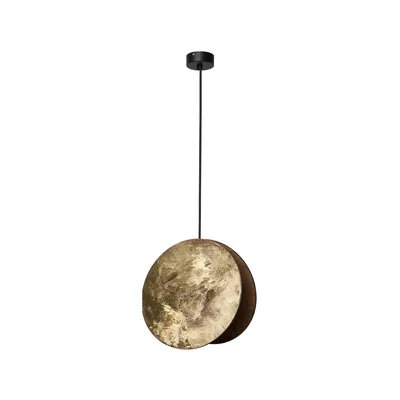Imagen del producto de Lámpara colgante Nowodvorski, modelo 9028 WHEEL, color dorado, con sistema de suspensión