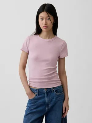 Produktbild von GAP Kurzarm-T-Shirt Größe M, mit kürzerem Schnitt oberhalb der Hüfte