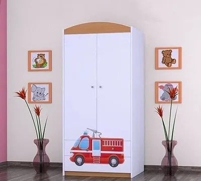Obrázok produktu pre BDW Šatníková skriňa, 2 dvere, 2 zásuvky, šatníková skriňa, 180x90 cm, buk