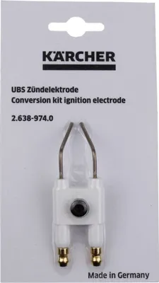 The image shows the retail packaging of a Kärcher ignition electrode.