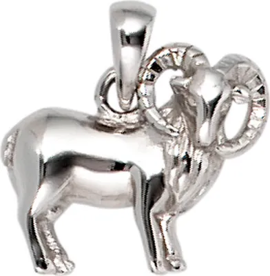 Produktbild von Anhänger Sternzeichen Widder aus 925 Echt Silber glänzend Uni Silberanhänger