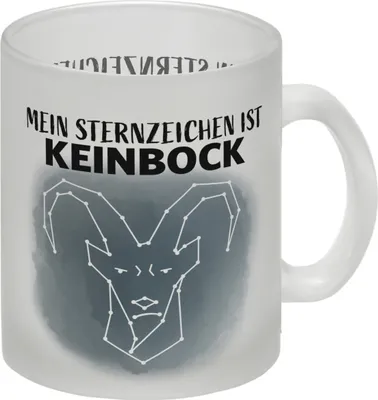 Produktbild von Mein Sternzeichen ist Keinbock Sternbild Glas Tasse