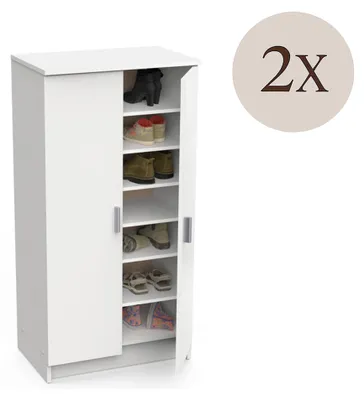 Immagine prodotto di Abram - Scarpiera, 55x35x108h cm Bianco Opaco, Modulabile
