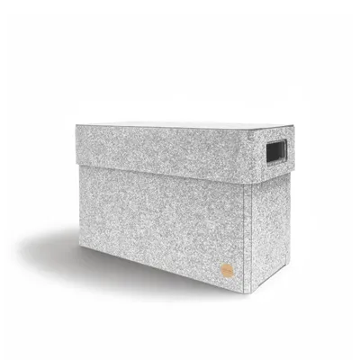 Produktbild von Aufbewahrungsbox CLASSIC Filz 45 x 22 x 28 cm mit Deckel in hellgrau meliert