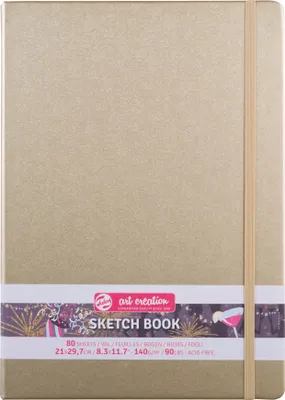 Produktbild von Talens Art Creation - Skizzenbuch Art Creation 80 weiße Blätter 140gr 210x300mm Weißgold