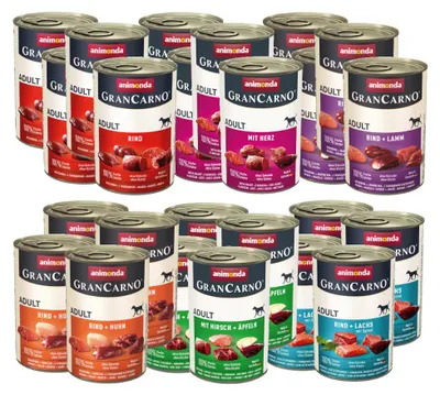 Zdjęcie produktu dla ANIMONDA Grancarno Adult mix smaków mokra karma dla psa  24x400g