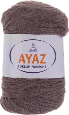 250g Strickgarn Büklüm Makrome Baumwollgarn graubeige