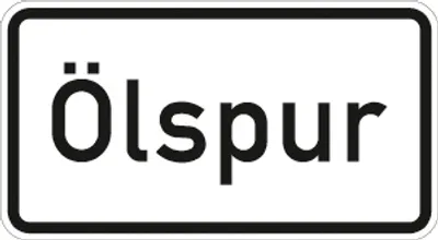 Produktbild von Verkehrsschild VZ1007-30, Ölspur, Alu, RA2, 600x330 mm