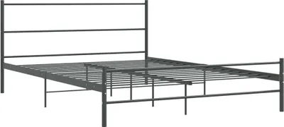 Produktbild von Möbel Bettgestell - Doppelbett - ohne Matratze Grau Metall 140×200 cm - Polsterbett Klassische Betten CLORIS9563506