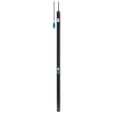 Produktbild von APC Easy Rack PDU, schaltbarer Ausgang mit Messfunktion, 0 HE, 1-phasig, 3.7kW, 230V, 16A, (20) C13 und (4) C19 Ausgänge, IEC60309 2P+E Eingang, Messgerät, Geändert, 0U, Einphasig, Schwarz, 24 AC-Ausgänge, C13-Koppler, C19-Koppler