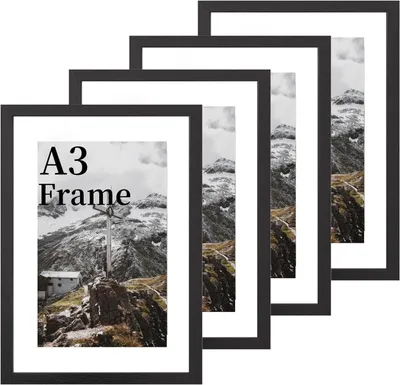 Produktbild von Fotoliste A3, schwarz, 29,7 x 42 cm, 4 Stück, für Fotocollage
