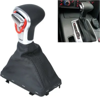Produktbild von Automatik Automatikgetriebe Schaltknauf Schaltsack Leder Und Rahmen Für Audi A3 A4 A5 A6 Q5 Q7