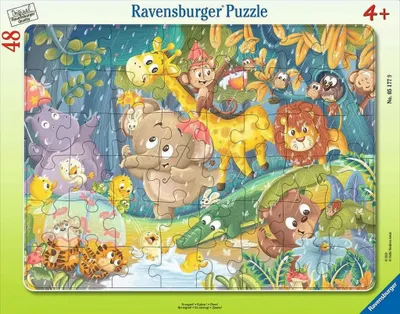 Immagine prodotto di Puzzle per bambini Ravensburger 05177 - Piove! - puzzle con cornice da 30-48 pezzi per bambini dai 4 anni in su